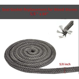 BSTFLEX Graphite Impregnated Fiberglass Rope Seal Gasket Replacement for Wood Stoves- 5/8" x 84"