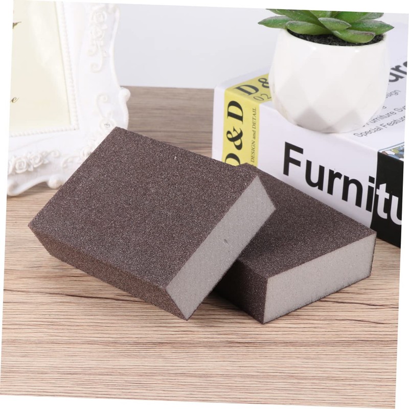 TEHAUX 4pcs Double Sided Sponge Emery Papers for Home Polishing
