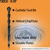 DECKRKAT 5-Piece 3/8" Carbide Masonry Drill Bits for Concrete, Brick,