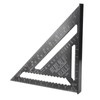 Triangle Ruler Black Right Angle Ruler Inch Metric Aluminum Alloy