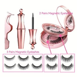 Reusable 3D Magnetic False Lashes Extension Kit with Eyeliner - No Glue Needed, Unscented, Easy to Apply, Long-Lasting, Comfortable, Perfect for Mothers Eyes Makeup Sets Cosmetic - Specification: Diamond