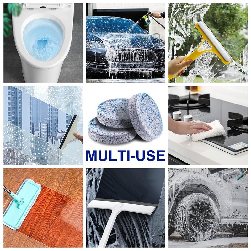 MotorbyMotor Car Windshield Washer Tablet, 100pcs Washer Fluid Tablets, 1