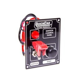Quickcar Racing Products 50-853 Ignition Panel Black W/Flip Switch & Lights