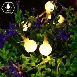 Fairy Christmas String Lights Plug in, 33FT 100LED Globe Ball String Lights with 8 Modes Indoor/Outdoor Waterproof Twinkle Lights for Bedroom, New Year, Christmas, Wedding, Party(Warm White)