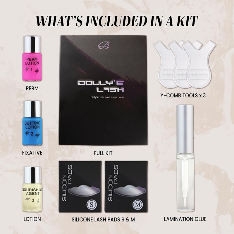 PANA - Kit de permanente de pestañas Dolly's Lash Professional
