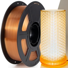 IEMAI Clear PETG Filament 1.75mm, High Speed 3D Printer Filament at 50-600mm/s, High Light Transmittance Filament, Light Brown Transparent PETG Filament 1kg(2.2lbs) Spool