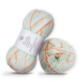 Baby Bee Light Yarn for Crocheting & Knitting – Soft Yarn Skein – 377 Yards of 60% Acrylic & 40% Polyamide Yarn for Crocheting Blankets, Hats, & More – DIY Handcrafting Accessories