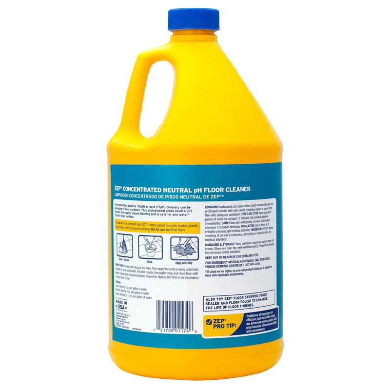Zep Neutral pH Floor Cleaner. 1 Gallon (Case of 4)