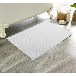 Olivia Rocco LUXE Bath Mat Washable Bathroom Mat Extra Water Absorption Quick-drying 850 GSM Bath Toilet Mats Super Soft Egyptian Cotton Rugs 50x80 cm (Silver)