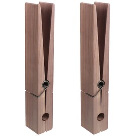 Blulu 2 Pcs 12 Inch Jumbo Wooden Clothespins Large Clothespin Towel Holder Giant Wooden Clothes Pins Large Clothes Clips with Spring for DIY Craft Winter Farmhouse Bathroom Laundry Room(Light Color)