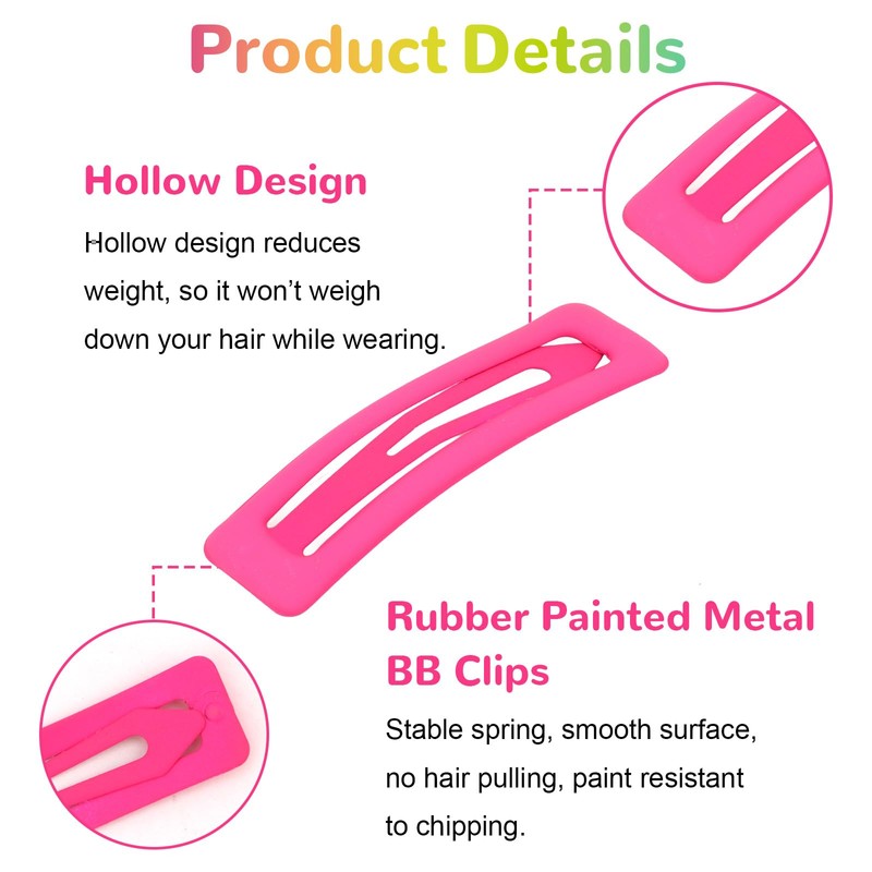 Neon Accessories Snap Hair Clips for Women Girls 20Pcs 5