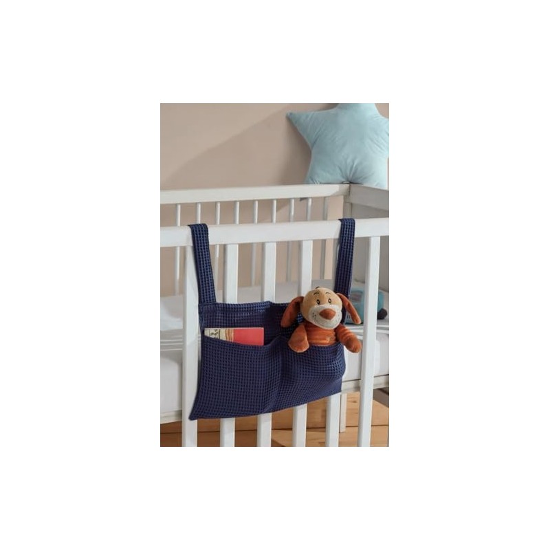 Aaricon Baby Bedside Hanging Storage Bag,2 Pockets Organizer for Baby