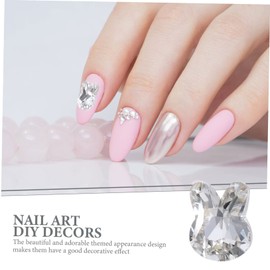 Ipetboom 20pcs Nail Art Jewelry DIY Accessories Rabbit Charm Rhinestone Pearl Manicure Decors for Women Girls