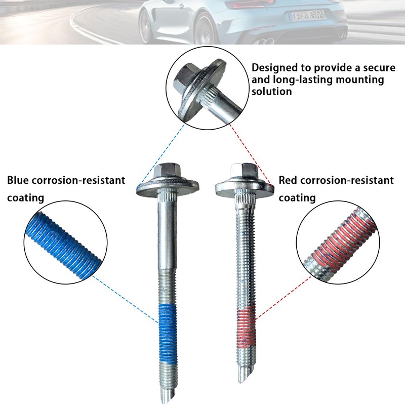 Silicone Body Mount Bushings Bolt Kit Compatible with Ford F250