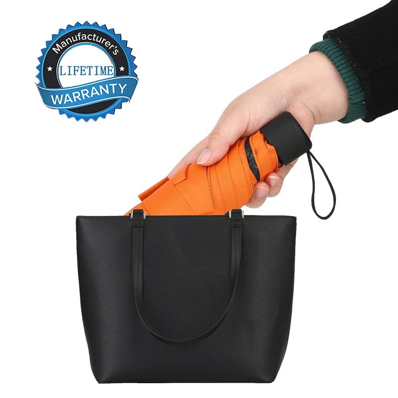 GAOYAING Compact Travel Umbrella with Case, Small Mini Lightweight 34-Inch