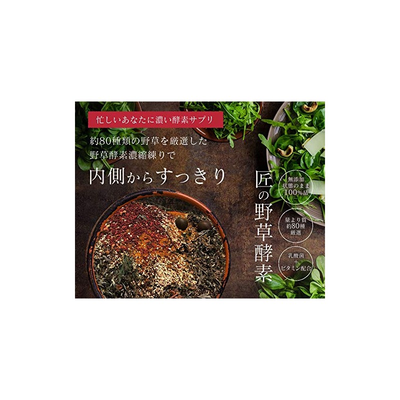 シードコムス 匠の野草酵素 サプリメント 乳酸菌 ＆ 生酵素をカプセルに凝縮 約6ヶ月分 180粒 【GMP認定工場・国内製造】