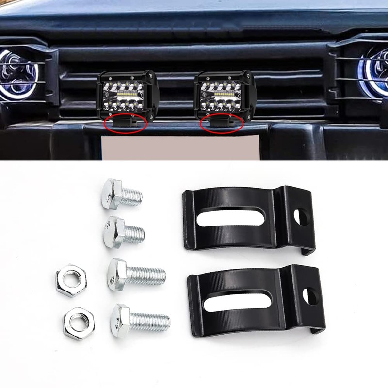 Biqing 2PCS LED Light Bar Mounting Brackets, Universal Adjustable Slide