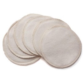 3 Pairs of Nursing Pads Wool Silk Knitted 2-Ply Round Virgin Wool and Silk with Nourishing Properties