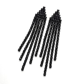 Clearine Tassel Earrings for Women Long Drop Rhinestone Crystal Dangle Statement Bridal Wedding Jewelry, Crystal