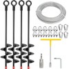 4 Pack 18" Ground Anchors Heavy Duty for High Winds,