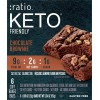 Ratio Soft Baked Bars, Chocolate Brownie, 1g Sugar, Keto Friendly,