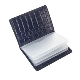 KORUMA Real Leather Credit Card Holder RFID Blocking for Women and Men, Stylish Tap and Go Wallet, Slim Minimalist Wallet with Removable Card Insert, Navy Blue