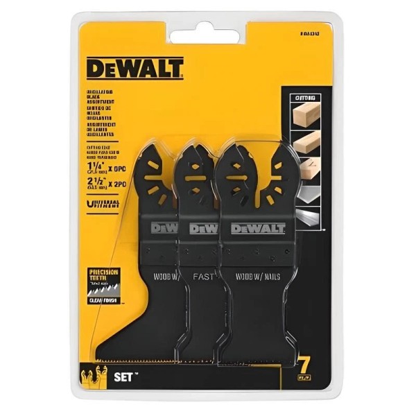 Dewalt 7pc Oscillating Blade Assortment 1-1/4” & 2-1/2" Blades -