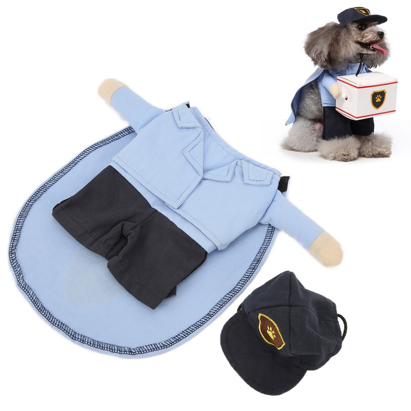 Pet Mail Carrier Costume Soft Funny Costumes Pet Suit with