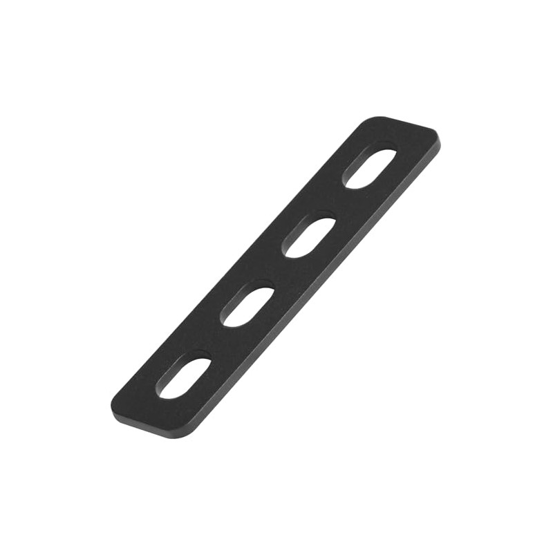 GBGS 20 PCS 4-1/4" Black Flat Straight Brace Brackets,Slotted Slightly