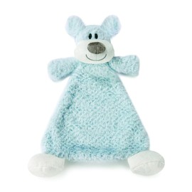 Damien Dog Sky Blue Children's Plush Rattle Blankie