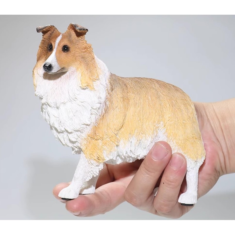 Semeid Handmade Resin Shetland Sheepdog Figurine (Brown)