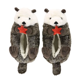 Lazy One Animal Critter Slippers for Kids and Adults, Cute Slippers for Kids, Cozy Otter Slippers