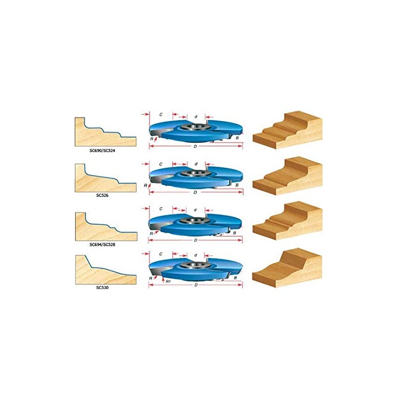 Amana Tool - SC528 Carbide Tipped 3-Wing Decorative Raised Panel