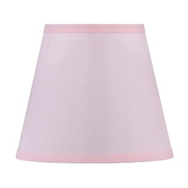 Aspen Creative 56005, Empire Uno Lamp Shade, Baby Pink, 5" Top x 8" Bottom x 7" Slant Height, Slip UNO 33mm