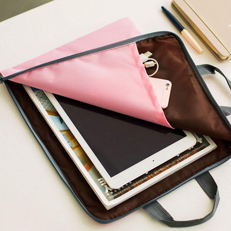 A4 Multifunctional File Folders Portable Canvas Document Wallets Waterproof Zipper