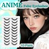 Fyonas Lashes Manga False Eyelashes 9-12mm Anime Lashes Strips C