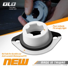 HERCOO LED License Plate Light Lamp Lens White Bulbs Black Housing Compatible with 1994 to 2004 Ford Mustang Pickup Truck Rear Step Bumper, Pack of 2