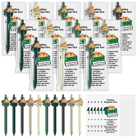 Sayglossy 25 Sets Dumpster Fire Gifts Funny Dumpster Fire Ballpoint Pens Emotional Appreciation Support Pens Back to School Gifts for Teacher Student Employee Coworkers Staff Office