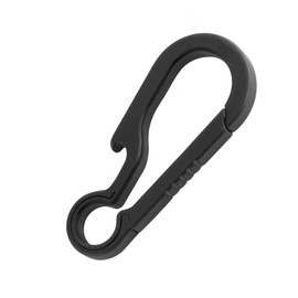SHEICAP Titanium Carabiner Keychain with Bottle Opener, Car Key EDC Key Chain Clip Quick Release Hooks（Black）