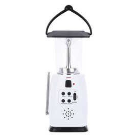 Portable Hand Crank 8 LED Lanterns Flash Light with Radio Emergency Light Solar Power Lamp For Hiking Camping Fishing