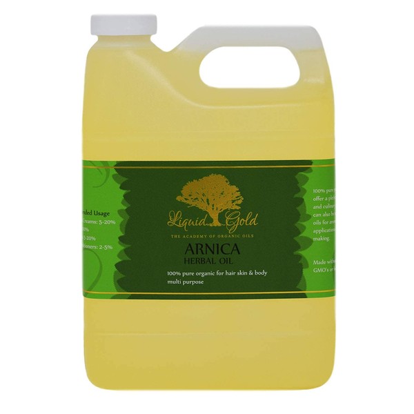Liquid Gold 32 Fl.oz Arnica Herbal Oil 100% Pure & Organic for Skin Hair and Health Care