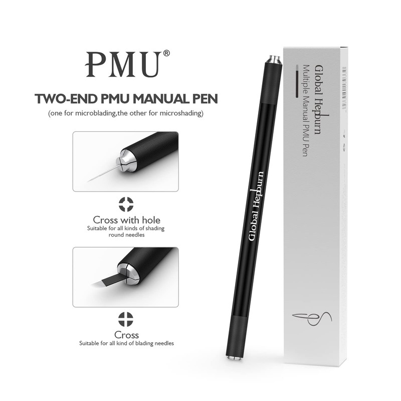 PMU 2 in 1 Aluminum Manual Microblading Pen for Eyebrow