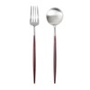 Cutipol GOA Brown/Matte Silver Dessert Fork Spoon Set