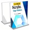 ManLinKei 2 Pack Acrylic Sign Holder 8.5 x 11 Vertical