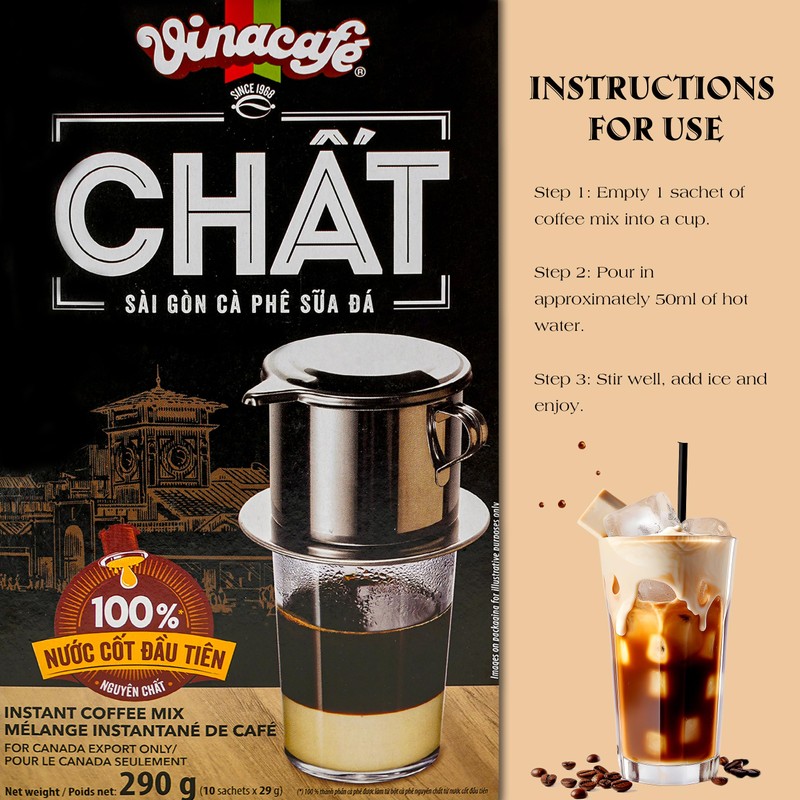 Vinacafe Chat 3 in 1 Instant Coffee 29gr x 10