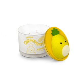 Studio Oh! x Squishmallow Maui Blissful Tropical Smoothie Scented Candle, 12 oz, Sweet Tropical Fruits, Ripe Citrus, and Creamy Vanilla, 38 Hour Burn Time, Reusable Decorative Jar