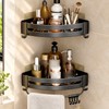 Aluminum Shower Caddy for Bathroom Storage – No-Drill Wall-Mounted Organizer