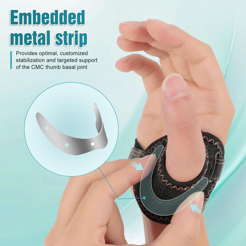 FORTEMOTUS CMC Thumb Orthosis for Saddle Joint Osteoarthritis with 2