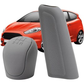 Cubierta de Silicona para Palanca de Cambios de Coche Funda de Freno de Mano Cubierta de Perilla de Cambio Automático, Cubierta Protectora de Freno de Mano Funda para Palanca de Cambios (Gris)