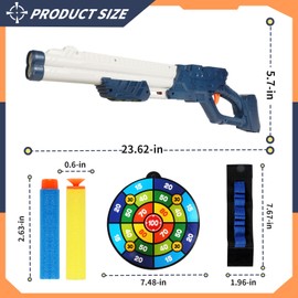 Soft Bullet Toy Gun for Boys 6-12, Toy Foam Blasters & Guns with 40 Foam Darts ， 1 Targets, Foam Dart Gun Shooting Game for Indoor Outdoor Activity, Birthday Xmas Gifts for Kids Teens Adults 6+